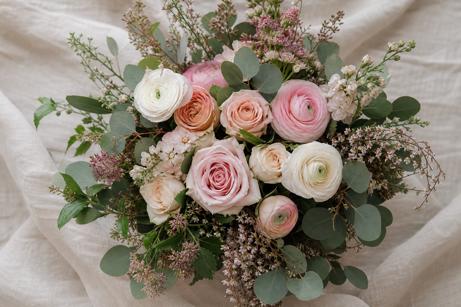 Romantic blush bouquet